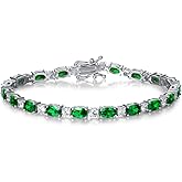FANCIME Birthstone Bracelets Sterling Silver Tennis Bracelets Charm Fine Jewelry Valentines Day Gifts for Women 7"
