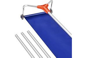 VEVOR Snow Roof Rake, 17 in Aluminum Blade, 4.1-17.2 ft Adjustable Roof Snow Scraper with Wheels & Slide, Lightweight Snows R