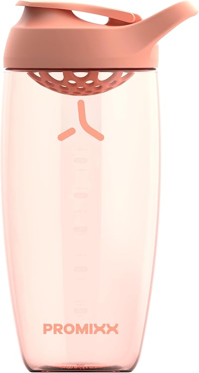 Promixx Pursuit Protein Shaker Bottle 700ml Coral – Leakproof, Odourless