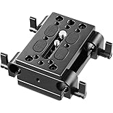 SmallRig Camera Tripod Mounting Baseplate w/15mm Rod Clamp Rail Block for Tripod/Shoulder Support System - 1798