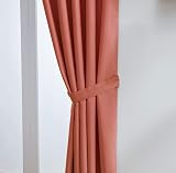 John Aird Blackout Curtains Pencil Pleat with Tie Backs Coral 46 x 54 in view 4