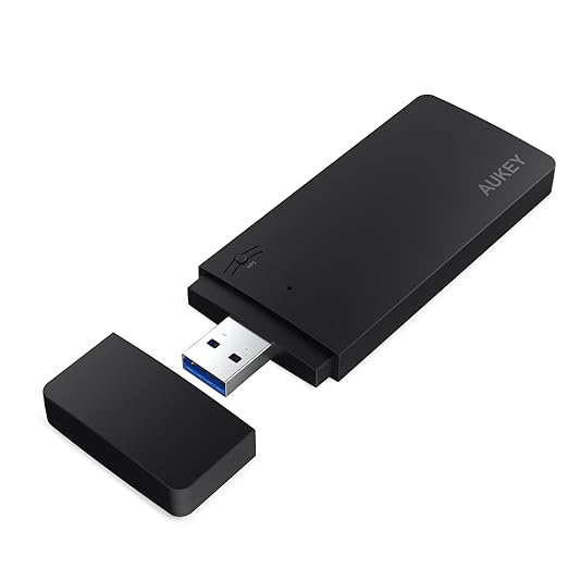 Aukey WF-R12 Adaptateur Wifi AC1750 avec Fonction WPS et USB 3.0 port pour Windows XP/Vista/7/8/8.1/10 Noir