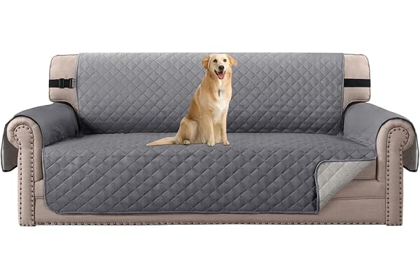 H.VERSAILTEX Reversible Sofa Cover for 3 Cushion Couch Water Resistant Couch Cover for Dogs Non Slip Furniture Protector Cove