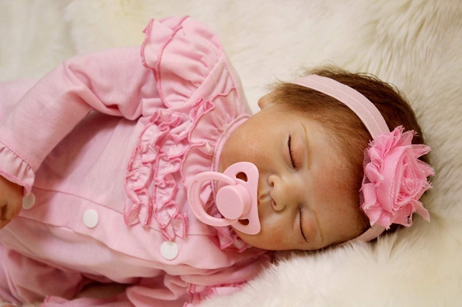 Prezzo HOOMAI 22 Pollici Reborn Femmina Reale Bambole del Bambino Fatti a Mano in Vinile Vero Silicone Occhi Chiusi Neonato Magnetica Regali Offerte