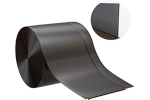 Junsen Peel and Stick Baseboard Molding Trim 5 Inches X 40 Feet Self-Adhesive Vinyl Wall Base Rubber Cove Flooring Base Outside Corner Molding Trim(Black)