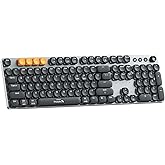 ProtoArc Bluetooth Mechanical Keyboard for Office, MECH K300 Wireless Tactile Quiet Comfortable Keyboard with Backlit Keys, 2