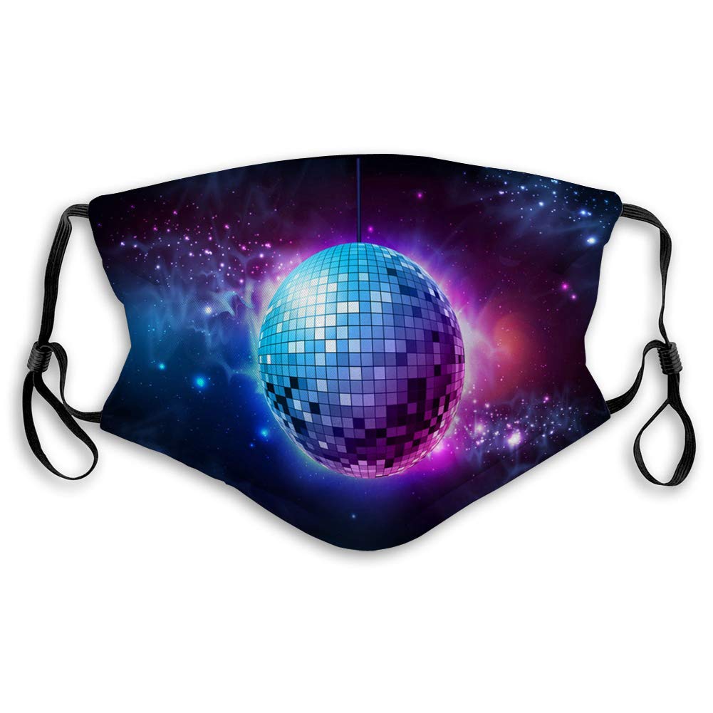 Comfortable Windproof Printed mask，Disco Ball Disco Ball