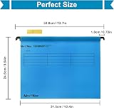 MerryNine Suspension Files 15PCS Polypropylene with Tabs Card Inserts A4 Blue view 3