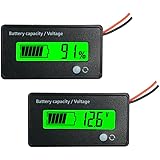 DC 12V 24V 36V 48V 72V Battery Meter, Battery Capacity Voltage Monitor Gauge Indicator, Lead-Acid&Lithium ion Battery Tester,