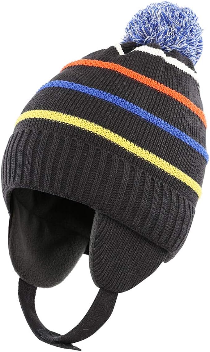 striped knit hat