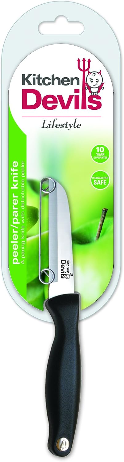 Kitchen Devils S8602001 Lifestyle Peeler/Parer Knife, Black , 27.5x8.5x2 cm, 4 cm - Image 3