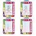 Aqua Doodle Mat, 4 Colored Water Drawing Painting Writing Educational Toy Mat Board + 2 Magic Pen Learning Doodle Gift + Cartoon Seal for Children Baby Toddlers Kids Boys Girls (31.5 X 23.6 Inches)