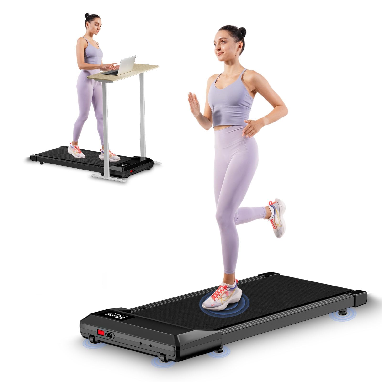 Photo 1 of **** TURNS ON PERFECTLY***** SupeRun Walking Pad, Under Desk Treadmill for Home Office, LED Display, 2.5 HP Quiet Walking Jogging Machine?No-Assembly Walking pad Treadmill with APP and Remote Control, 250 lbs Capacity