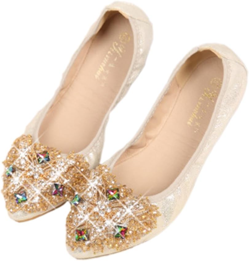 YIBLBOX Women's Casual Egg Roll Shoes Dress Bow Ballet Flats Shoes