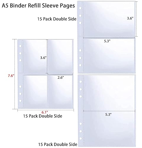 plastic recipe card sleeves Recipe Binder Protective Sleeves 8.5