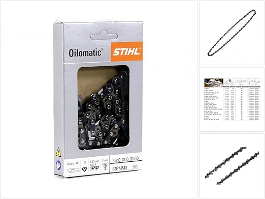 Stihl Rollomatic E Lama Per Motosega MS 181 - 14 Pollici, Passo 3/8, Spessore 1.3 Mm - Codice 3005 000 4809