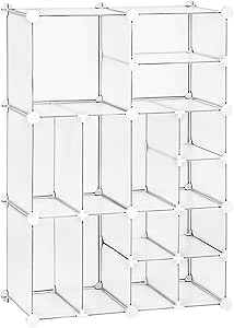 SONGMICS Cubo de Almacenamiento, Organizador de Plástico, Estantería