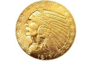 YIQILAFADA 1907-1926 Indian Head Eagle Gold Coin Replica 5 Cent Gold Morgan Coin