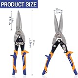 WISEPRO 12" Heavy Duty Aviation Snips Straight Cut Compound Metal Cutter Sheet view 3