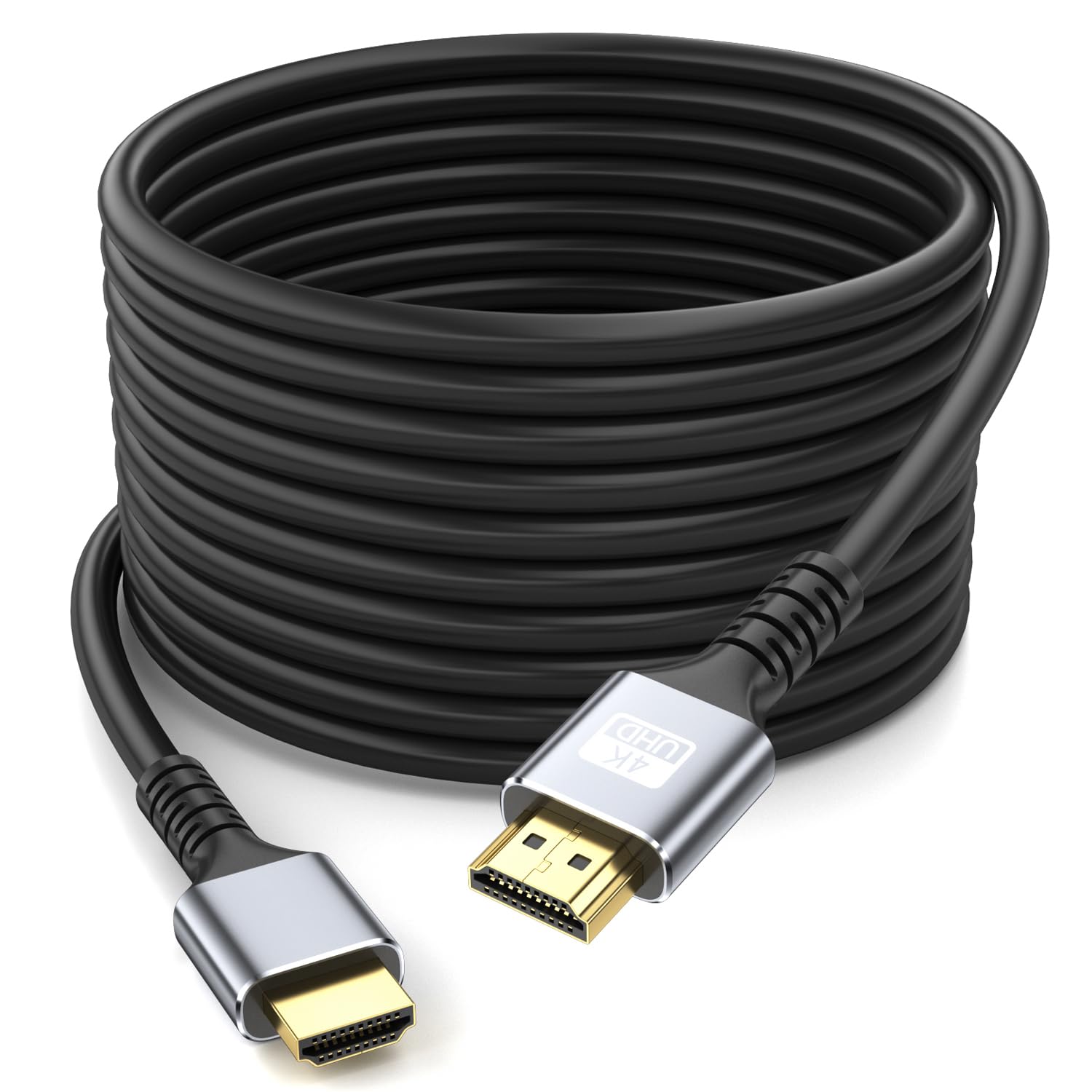 Photo 1 of looyotul 4k Hdmi Cable 50ft Ultra High Speed HDMI 2.0 Cable 4K@60Hz 18gbps Gold Plated Connector 3D ARC Ethernet HDMI Cord for HDTV Monitor Laptop Roku TV Xbox PS4/PS5(Silvery)