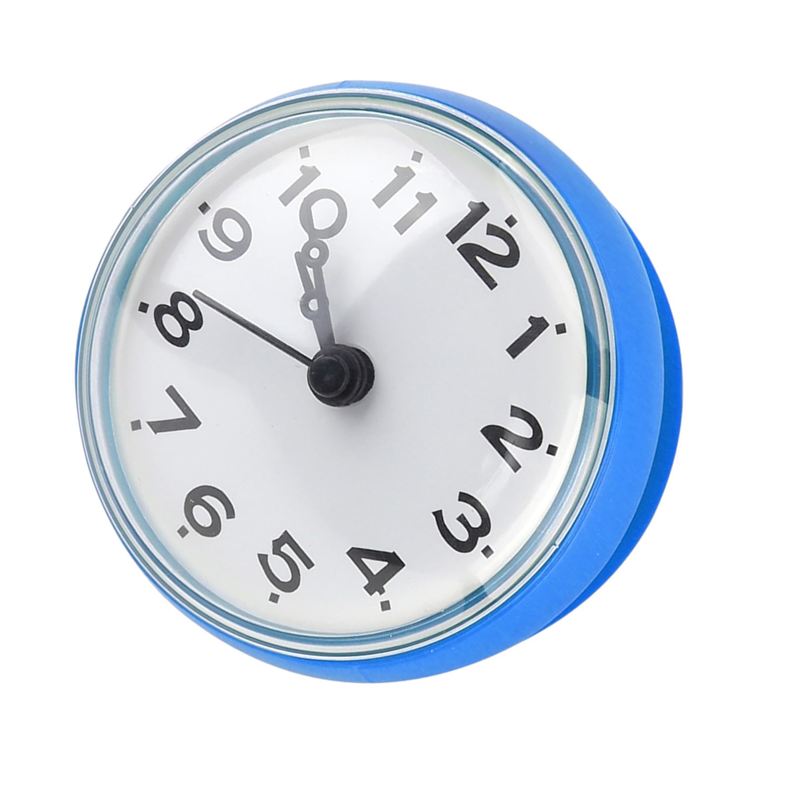 VIFERR Bathroom Clock Mini Waterproof Shower Clock Suction Wall Window Mirror Bath Shower Clocks,Round Modern Wall Clocks for Home Bathroom Kitchen (Blue)