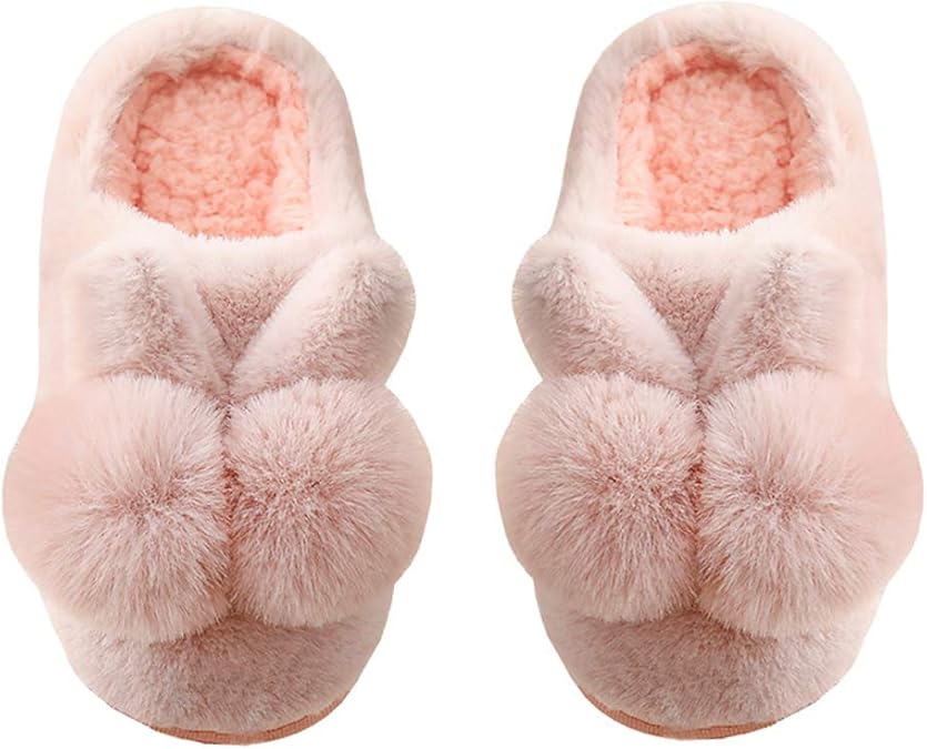 Kinder Hausschuhe Winter - Flauschige Plüsch Pantoffeln Mit Anti-Rutsch Sohle