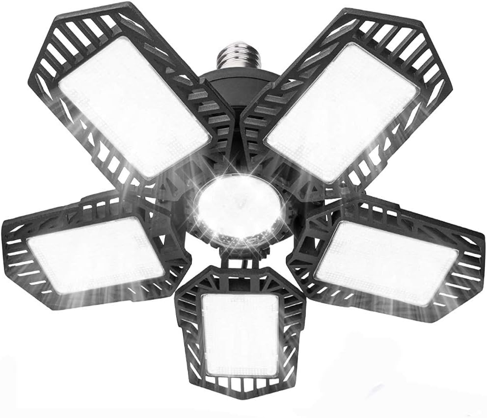 LED Garage Lights, 150W Garage LED Light with 6 Glow Panels, 15000Lumen