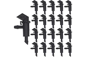 JUZIZJMEFOD 100 Pack 1 GPH Flag Irrigation Dripper Emitter 4L/H Garden Irrigation Drip Emitters Irrigation Emitter Flag Dripper Drip Irrigation Connect 4mm/7mm Hose for Home Garden Trees Herbs (Black)