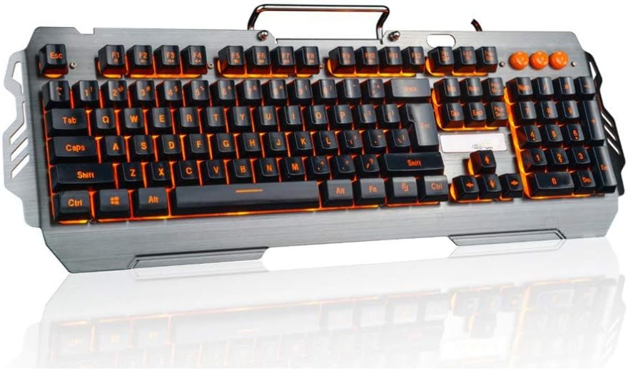 DADUIZHANG Profession Game Mechanical Al Gaming Keyboard Orange Backlit