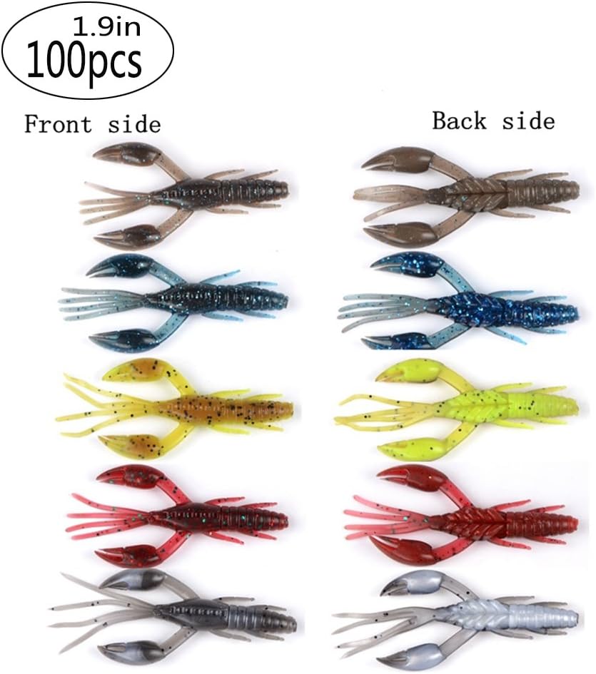 East Rain Crawfish Swimbait for Bass Fishing Langouste Soft Bait Apply to Fishing Rigs(PVC, 0.07/0.15/0.27oz,1.97/2.56/3.15inch,3size Option)