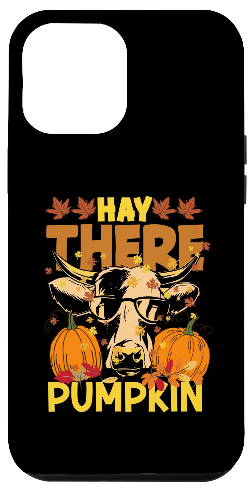 iPhone 12 Pro Max Hay There Pumkin Highland Cow Fall Autumn Thanksgiving Case
