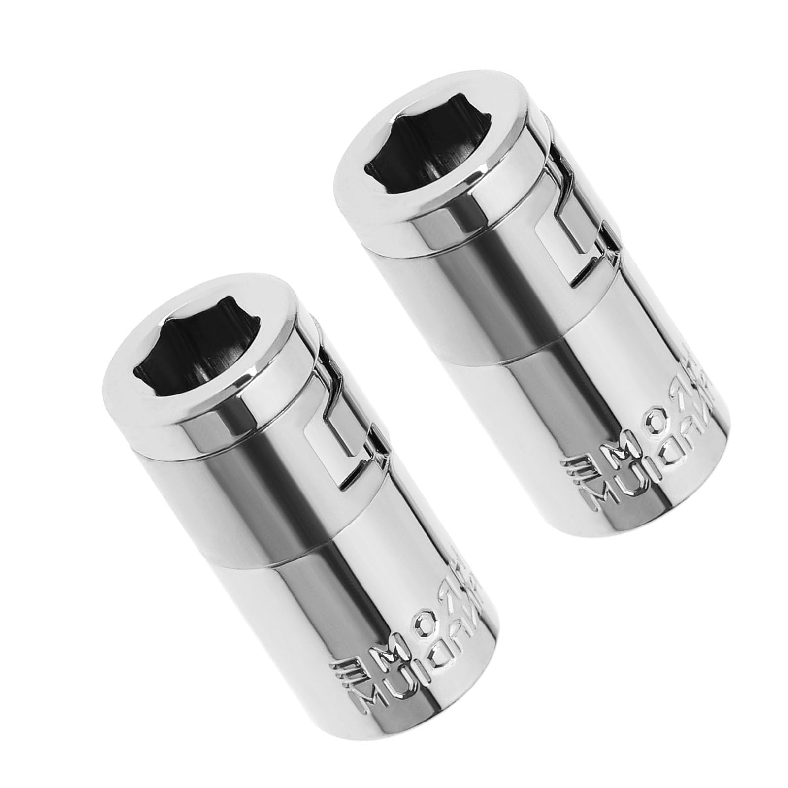 2Pcs 1/4" Square to 1/4" Hex Bit Adapter, Chrome Vanadium Steel Impact Socket Adapter Converter for Screwdriver & Drill Accessories