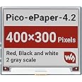 Waveshare 4.2inch E-Paper E-Ink Display Module (B) for Raspberry Pi Pico 400×300 Pixels Red/Black/White with SPI Interface