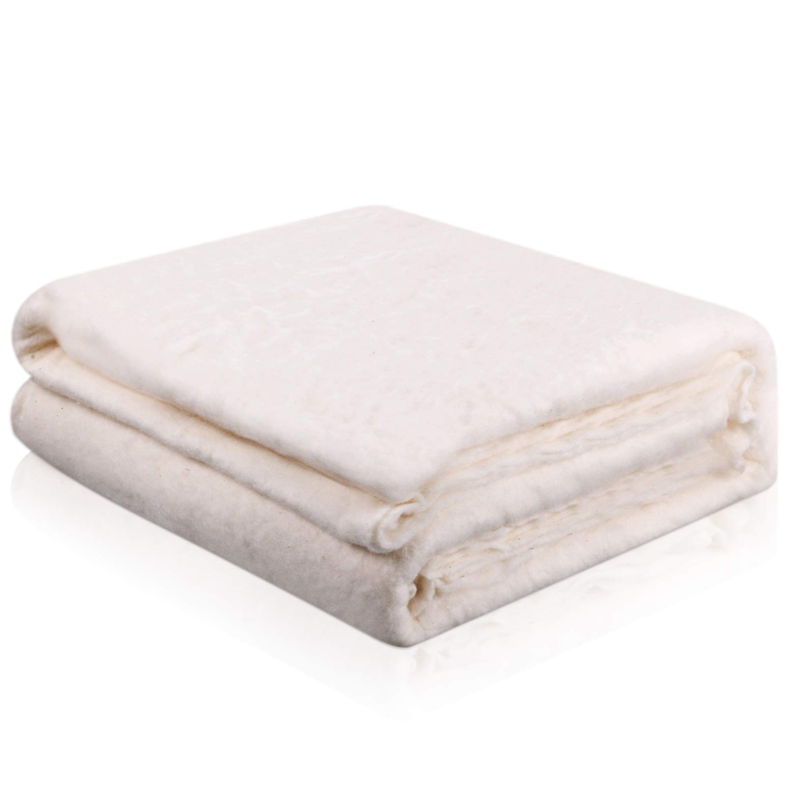 Tatuo Natural Cotton Batting Light Weight Wadding Warm Soft Quilt All Season Batting Fabric for Quilts, Craft Wearable Arts(78.7 x 86.6 Inch/ 2 x 2.2 m) — image 1