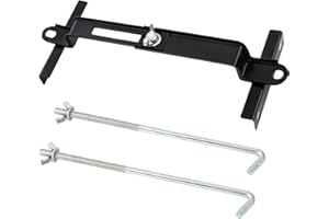 CARLWIN Car Battery Hold Down Kit, High-Strength Car Battery Crossbar with Heavy-Duty Clamps, Rust-Resistant Car Battery Holder with J-bolts (9inch/23cm bolts)