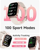 TOOBUR Smart Watch Women Men Fitness Tracker IP68 Waterproof Bluetooth Call view 5
