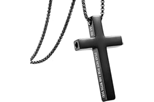 FUNPAR Cross Breathing Necklace, Anti-Anxiety Mindfulness Necklace for Meditation Relaxation, Premium Stainless Steel Breathwork Tool, Anxiety Relief Items for Teens Gift