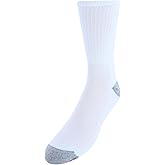 SOCK TRENDS Men's Half Cushion Cotton Crew Socks (Pack of 10), White
