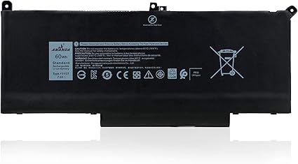 Amazon Com Amanda F3ygt Battery Replacement For Dell Latitude 12 7000 7280 7290 13 7000 7380 7390 14 7000 7480 7490 Series Dm3wc 0dm3wc 2x39g 7 6v 60wh 4 Cell Home Audio Theater