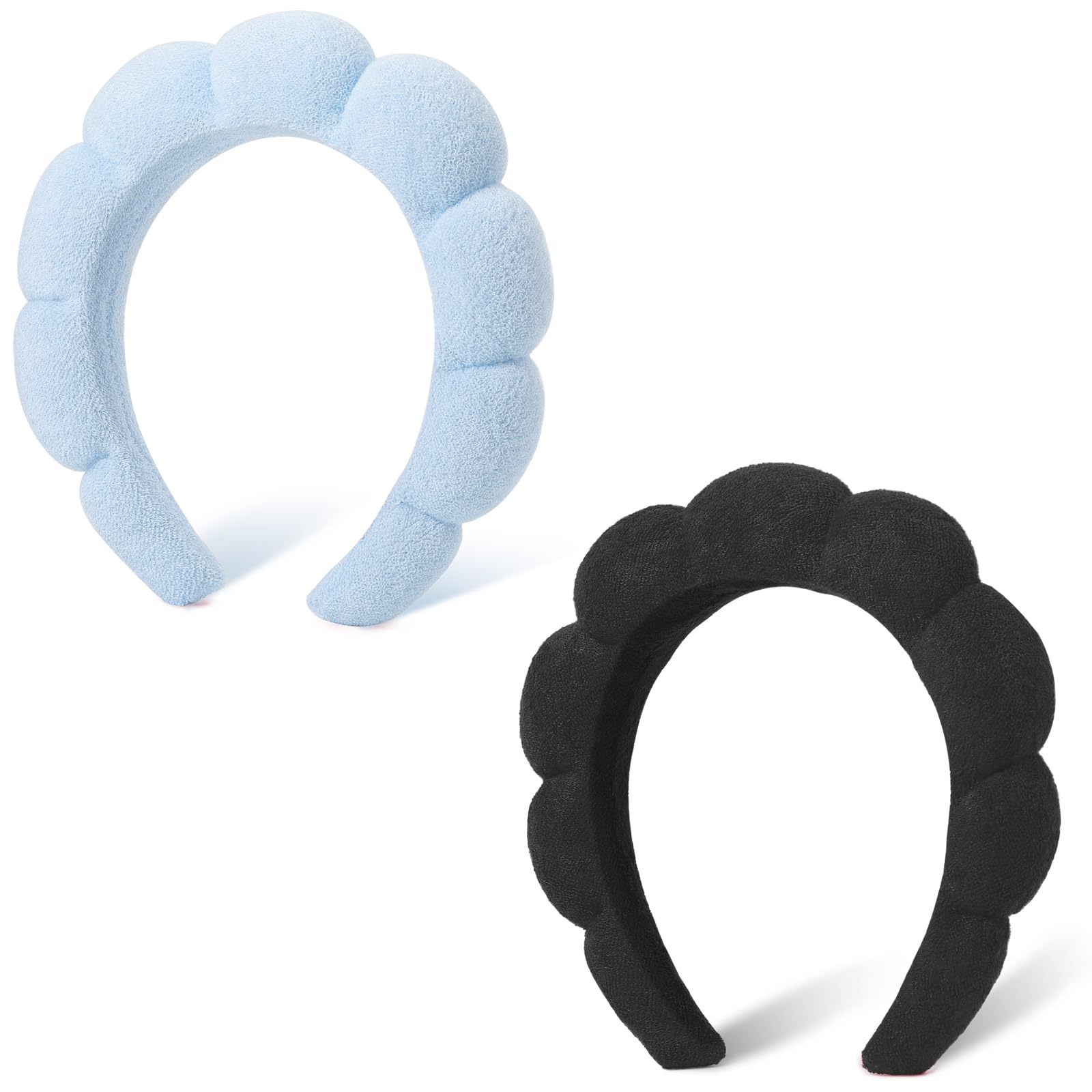 DRESHOW Spa Headband for Women Sponge Headband for Washing Face Clouds Soft Terry Cloth Makeup Skincare Headbands — image 1