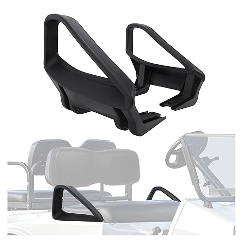 ECOTRIC Golf Cart Pair Seat Handle Compatible with 1994-Up EZGO TXT Gas or Electric Replacement for 71701-G01 71702-G01 Arm Rest Hip Restraints Left & Right Side Black Plastic