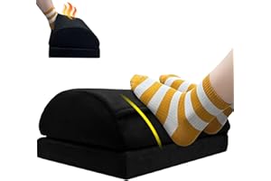 AAAini Foot Rest for Under Desk at Work, Double Layer Adjustable Height Foot Stool, Multifunctional Washable Under Desk Footrest for Office, Home, Car, Ergonomic Design for Back -Black - Double Layer