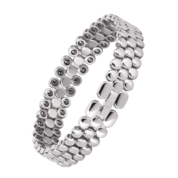 Jeroot Magnetarmband,Damen Gesundheit Magnetarmband Magnetische Armbänder für Arthritis Verschluss Armband Magnet Gesundheit 