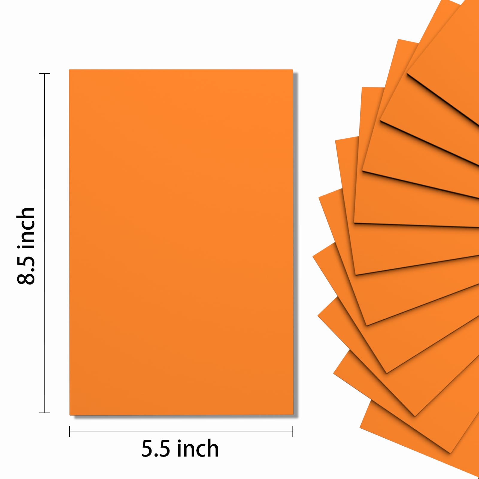 Do²ping Orange Foam Sheets Crafts, 8.5x5.5 Inch Eva Color Craft Foam Paper for Crafts Project Classroom Scrapbook DIY Cosplay (Orange-10 Sheets)