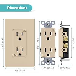 WEBANG Decorator Receptacle Outlet, Screwless Wall