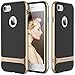 iPhone 6s Case,iPhone 6 Case,ROCK [Royce Series] - Dual Layer Ultra Thin Slim Case Cover for iPhone 6s/iPhone 6 4.7 inch - (Black + Champagne Gold)