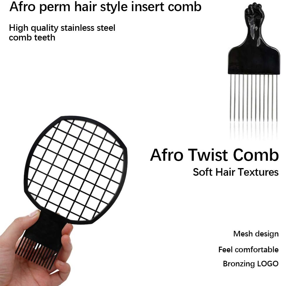 Hair Sponge Brush and Afro Comb - Image 3