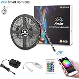 Nexlux LED Strip Lights, WiFi Wireless Smart Phone Controlled 16.4ft Waterproof Light Strip LED Kit 5050 LED Lights,Working with Android and iOS System,Alexa, Google Assistant