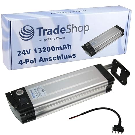 13200mAh 24V 316Wh Silver Fish Akku für MiFa, Rex, Prophete, ALDI, Zündapp, Cyco, e-totem, NCM, SWEMO eBike / Pedelec / Elekt