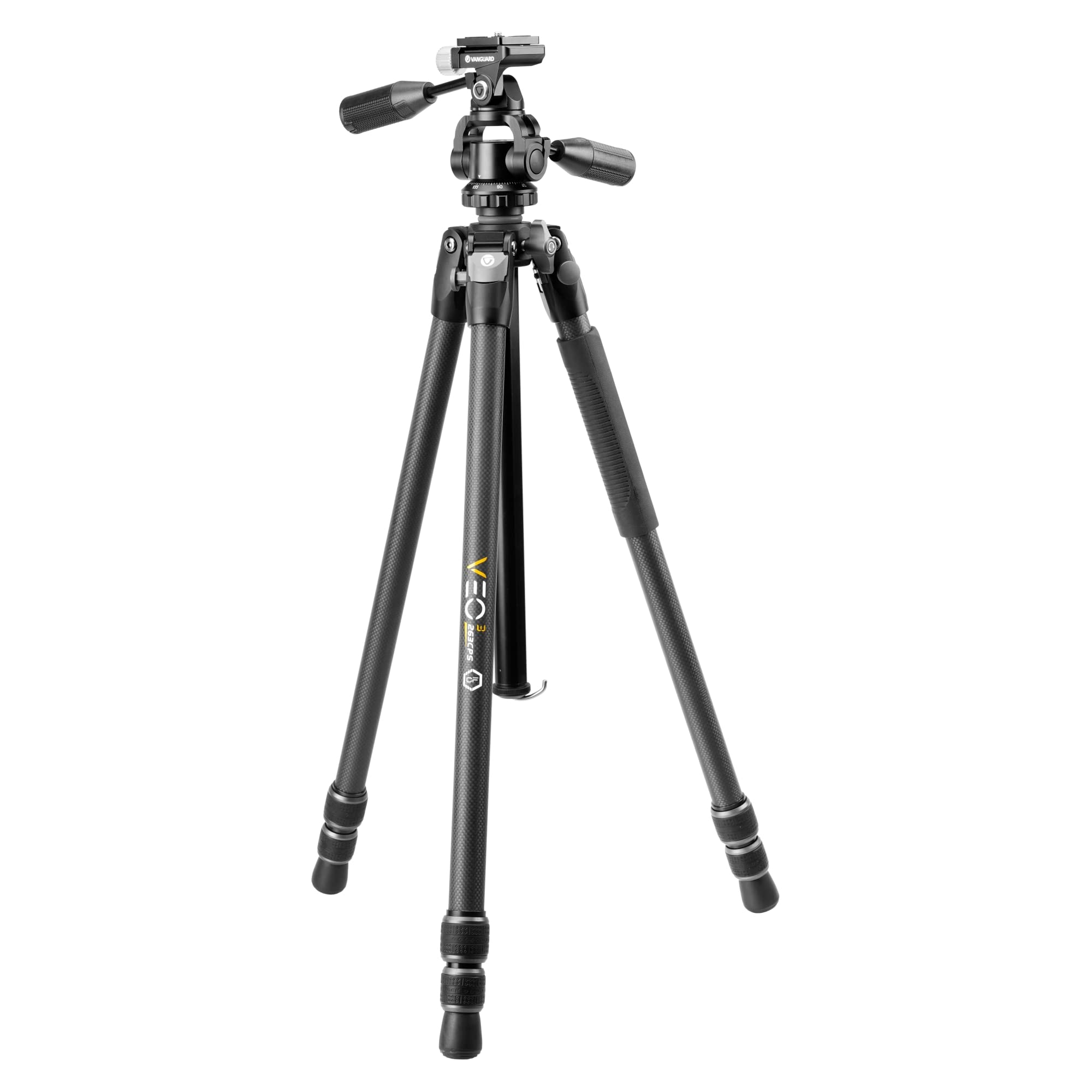 Vanguard VEO 3 263CPS Traditional Carbon Fibre Tripod With 3-way Pan Head - 10kg Load Capacity